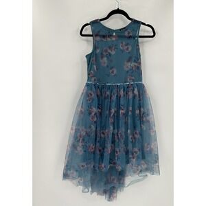 Lilt Dress Girls 16 Floral Sleeveless High Low Mesh Overlay Party Special Occasi